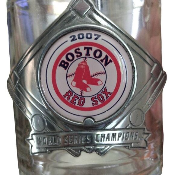 2007 MLB Boston Red Sox World Series 16oz Glass Beer Mug NWT - Picture 8 of 11